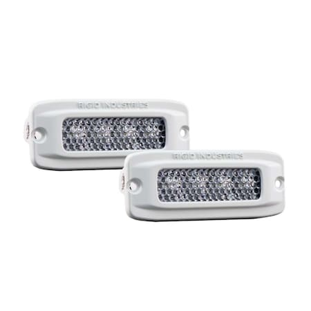 Rigid Industries SR-Q Series PRO RGB Diffused LED - Flush Mount - Pair - White 965503